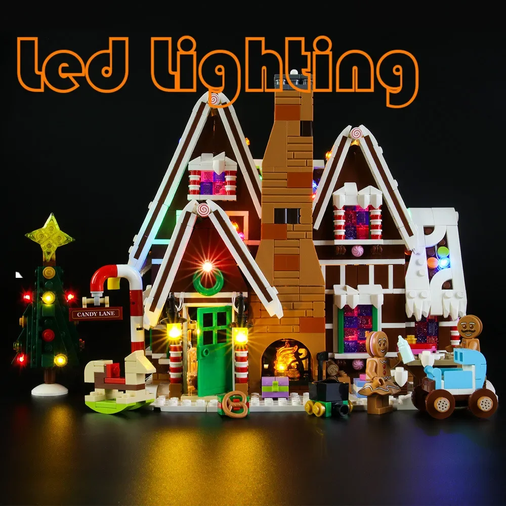 Winter Village Lighting Set For 10267 Gingerbread House Christmas Not Include Building Block (Only Led Light Kit)