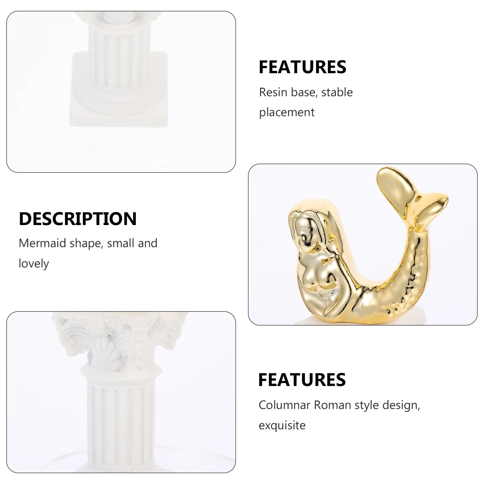 

1Set Nordic Ornament Ceramic Animal Statues Roman Column Photo Props Scene Landscaping Decor Gift Friends Family