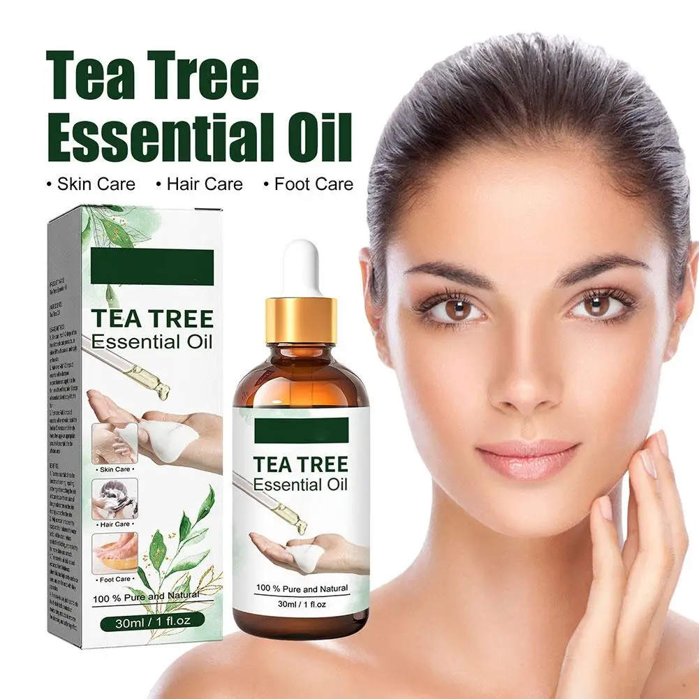 Suero facial con aceite de árbol de té, tratamiento ance, suero facial hidratante que se desvanece, líneas finas, ilumina las marcas, productos para el cuidado de la piel facial