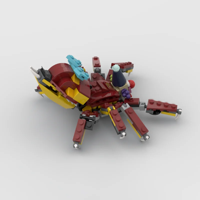 175 قطعة MOC العنكبوت المهرج الخالق 3 1ed نموذج اللبنات تجميع DIY بها بنفسك فكرة هدايا عيد الميلاد التعليم لعبة الطوب الاطفال عيد ميلاد #2