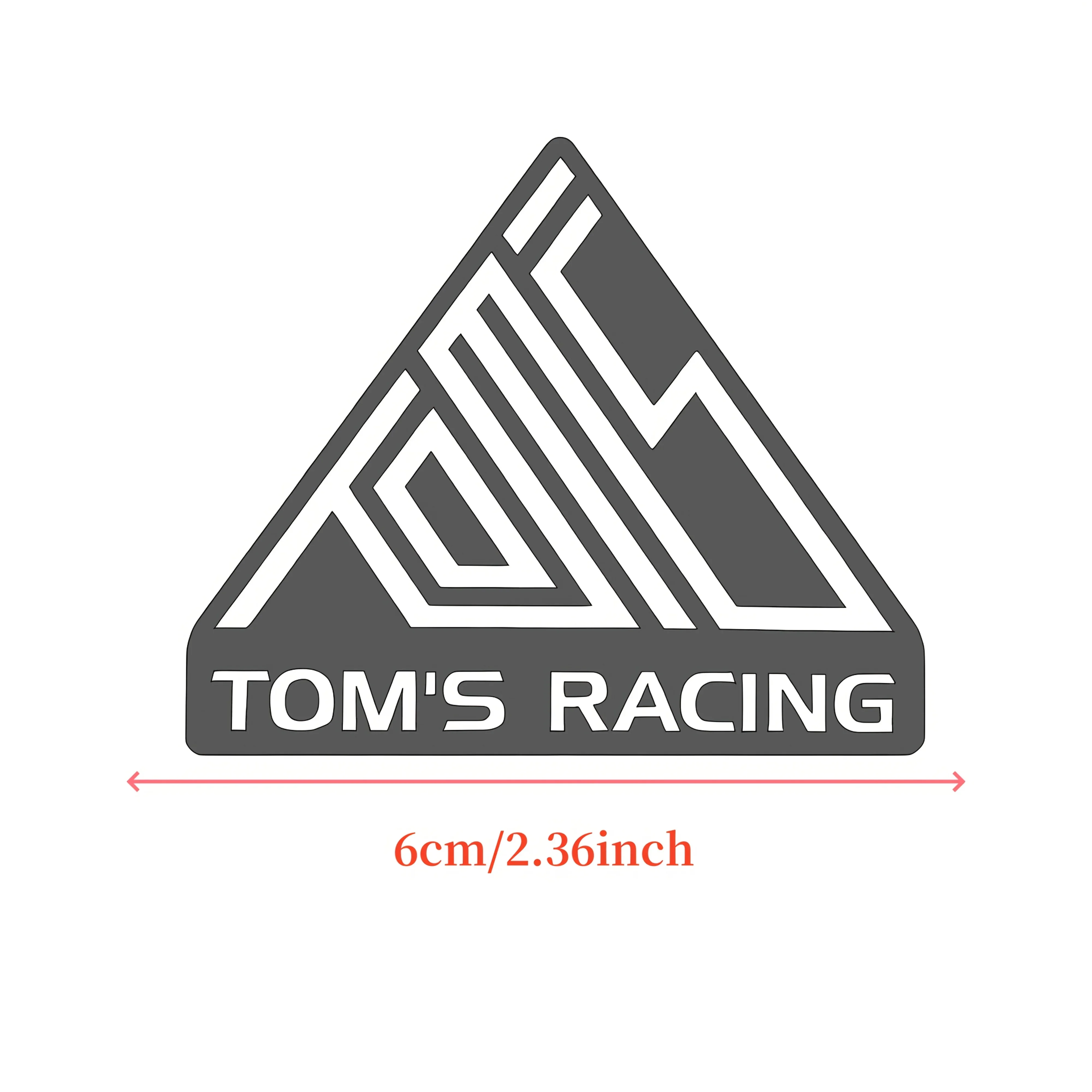 2개/세트 '톰의 레이싱' 그래픽 자동차 스티커, 차량 내부 업그레이드를 위한 독특한 데칼