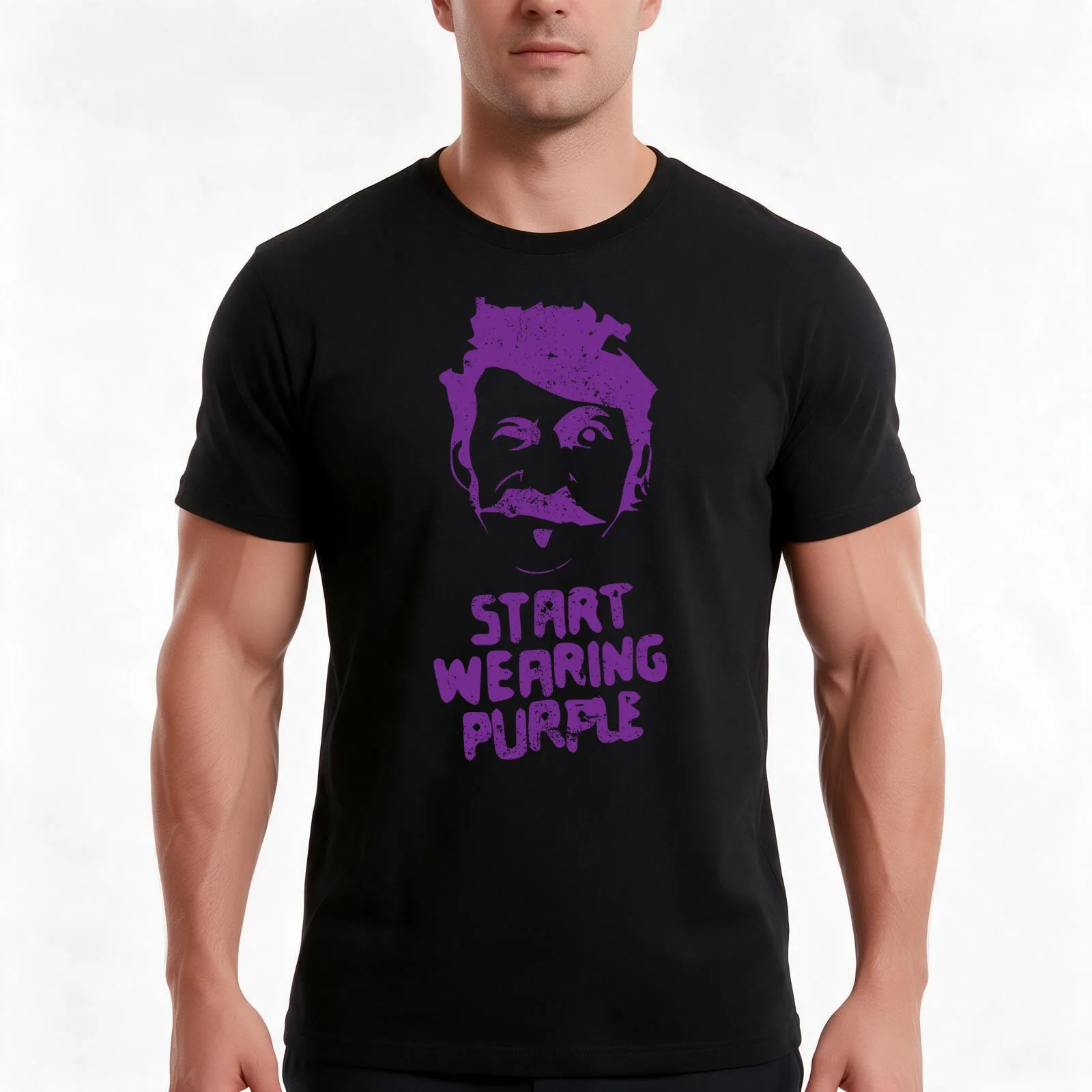 Gogol bordello start wearing purple T-Shirt, Summer Casual Cotton Tee, Oversized Streetwear Tops, Vintage Graphic Print