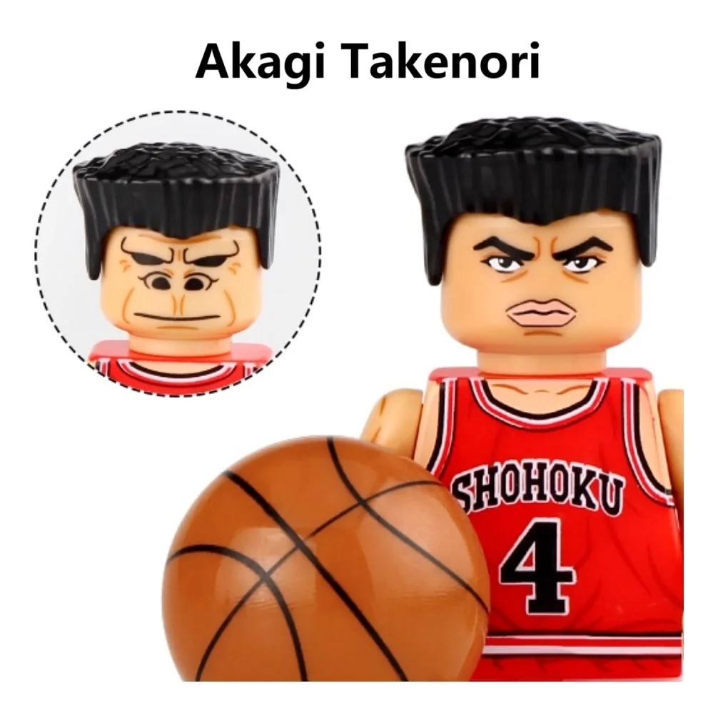 Nouveau le premier déclencheur DUNK ensemble blocs de construction basket-ball Sakuragi Hanamichi Rukawa Kaede Haruko Akagi Mini figurine jouets