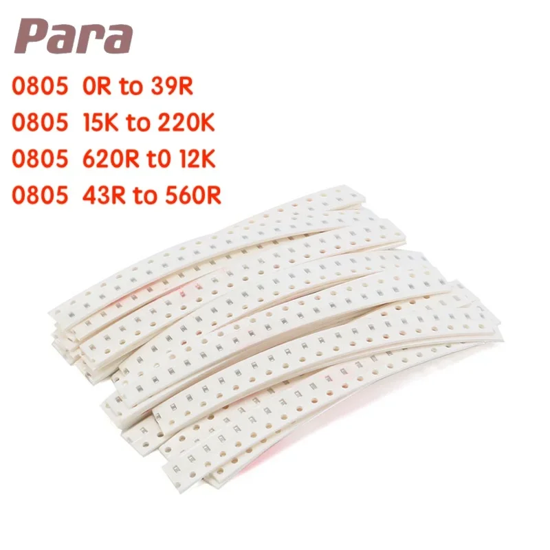 500pcs/lot  0805 SMD Resistors Kit Assorted Kit 5% Sample Kit Sample Bag DIY Electronic Component 25 Values*20pcs