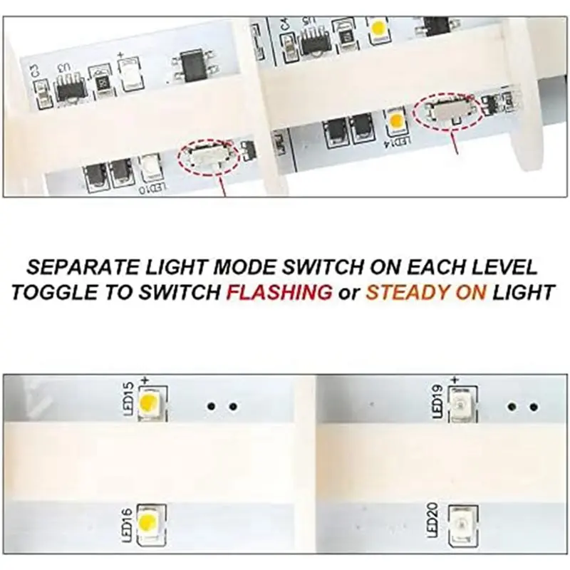 【accessoires-Electroniques】2x-feux-de-signalisation-led-feux-d'avertissement-industriels-feux-de-signalisation-et-bandes-lumineuses-feux-fixes-clignotants