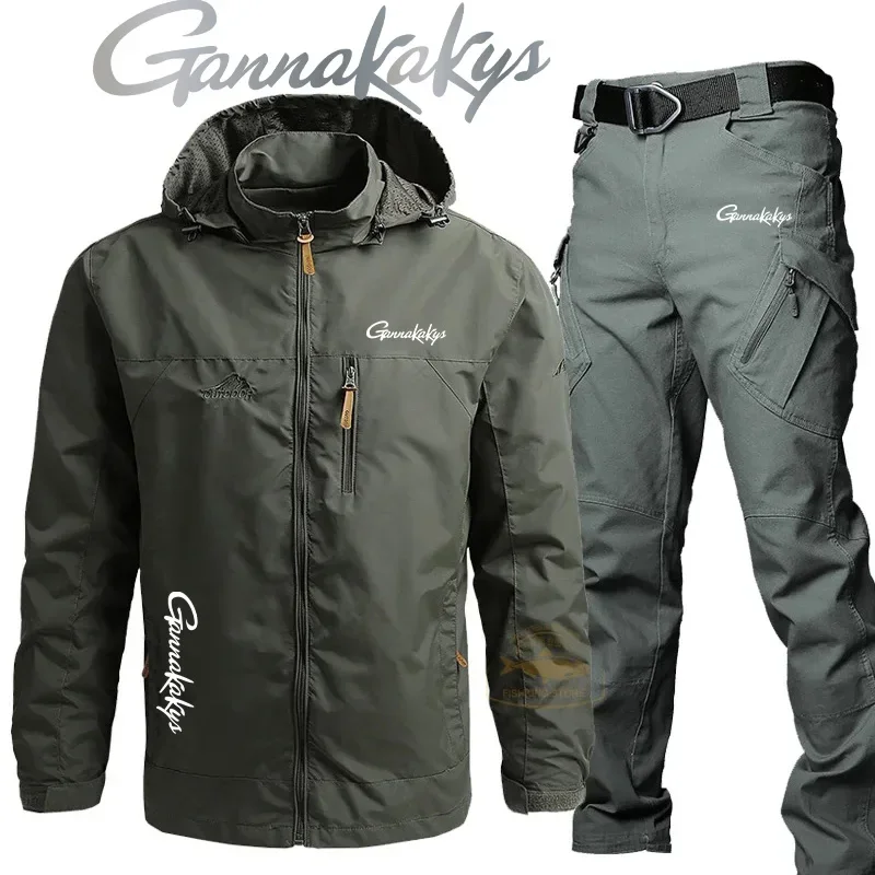 2024 Fishing Set, New Hiking Suit, Autumn Fishing Jacket, Outdoor Sports Pants, Bicycle Windproof Fishing Suit