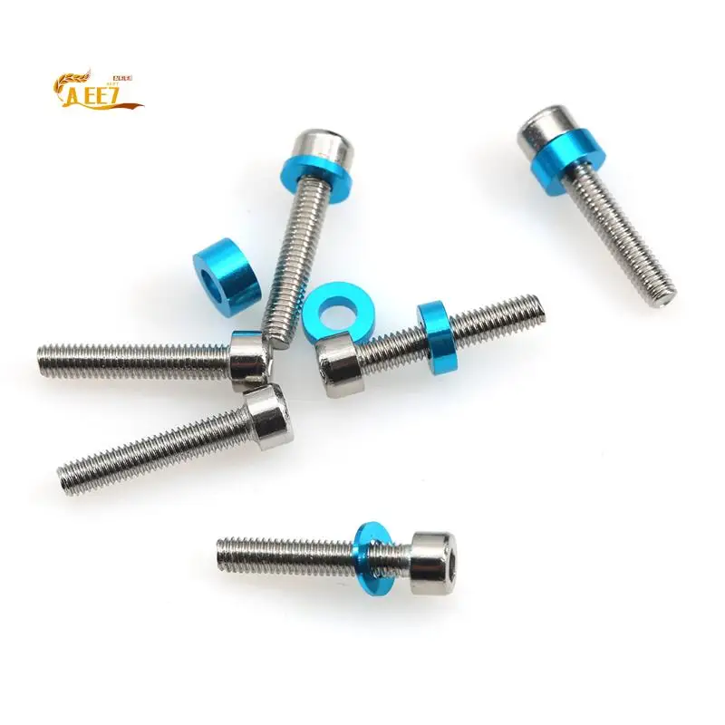 AEE7-24Pcs M3 Screw Spacer Set 3Mm Screws Flat Gasket Washer Spacer For TAMIYA 53539 TT02 TT01 XV01 XV02 RC Car