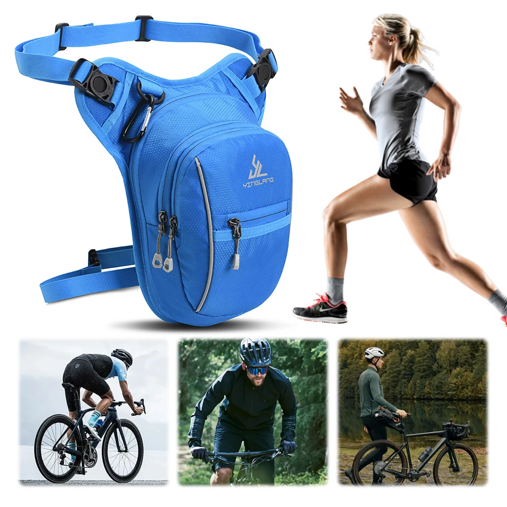 Motorcycle Drop Leg Bag Hip Bum Motorcycle Bag Multi-pockets Motorbike Riding Chest Bag Motorcycle Waist Pack for Outdoor Travel