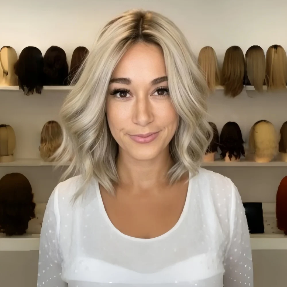 

Soft 150 density and 13×4 Ombre Blond Wave Hair 100%human hair wig lace front wig, with baby hair pre plucked