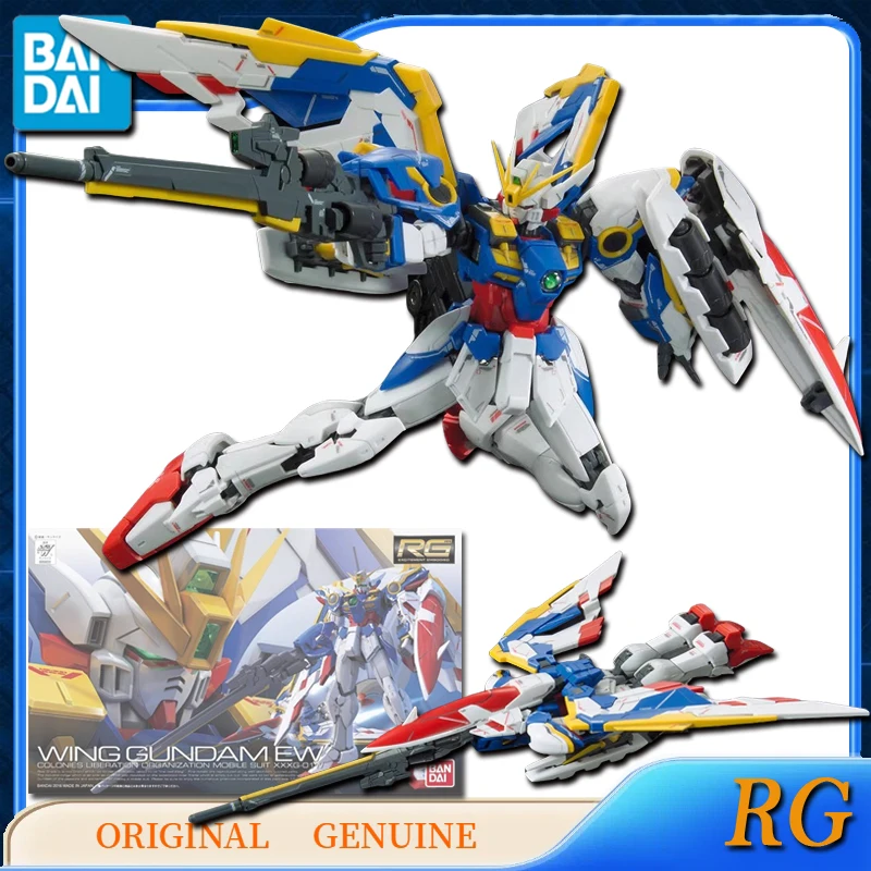 

Оригинальные фигурки героев аниме Bandai RG WING GUNDAM EW, подарок для мальчиков и девочек, Коллекционная модель с орнаментом