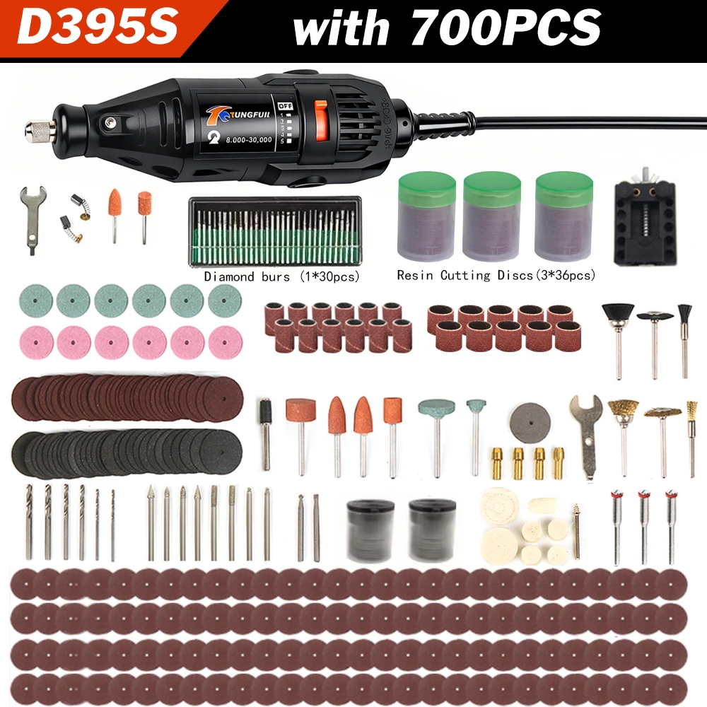 Mini elektrische boorgraveermachine, Dremel roterend gereedschap, graveurslijpmachine compatibel met elektrisch gereedschap, accessoires, 220V