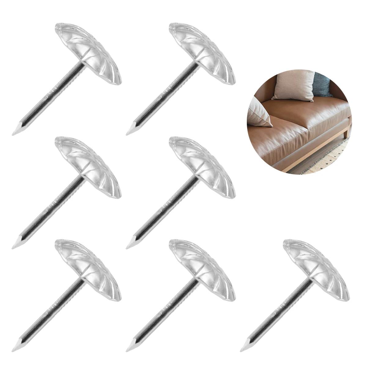 

500 шт. декоративных мебельных кнопок 11x17 мм, железные заклепки для обивки мебели, дверей, кроватей, поделок, серебристые