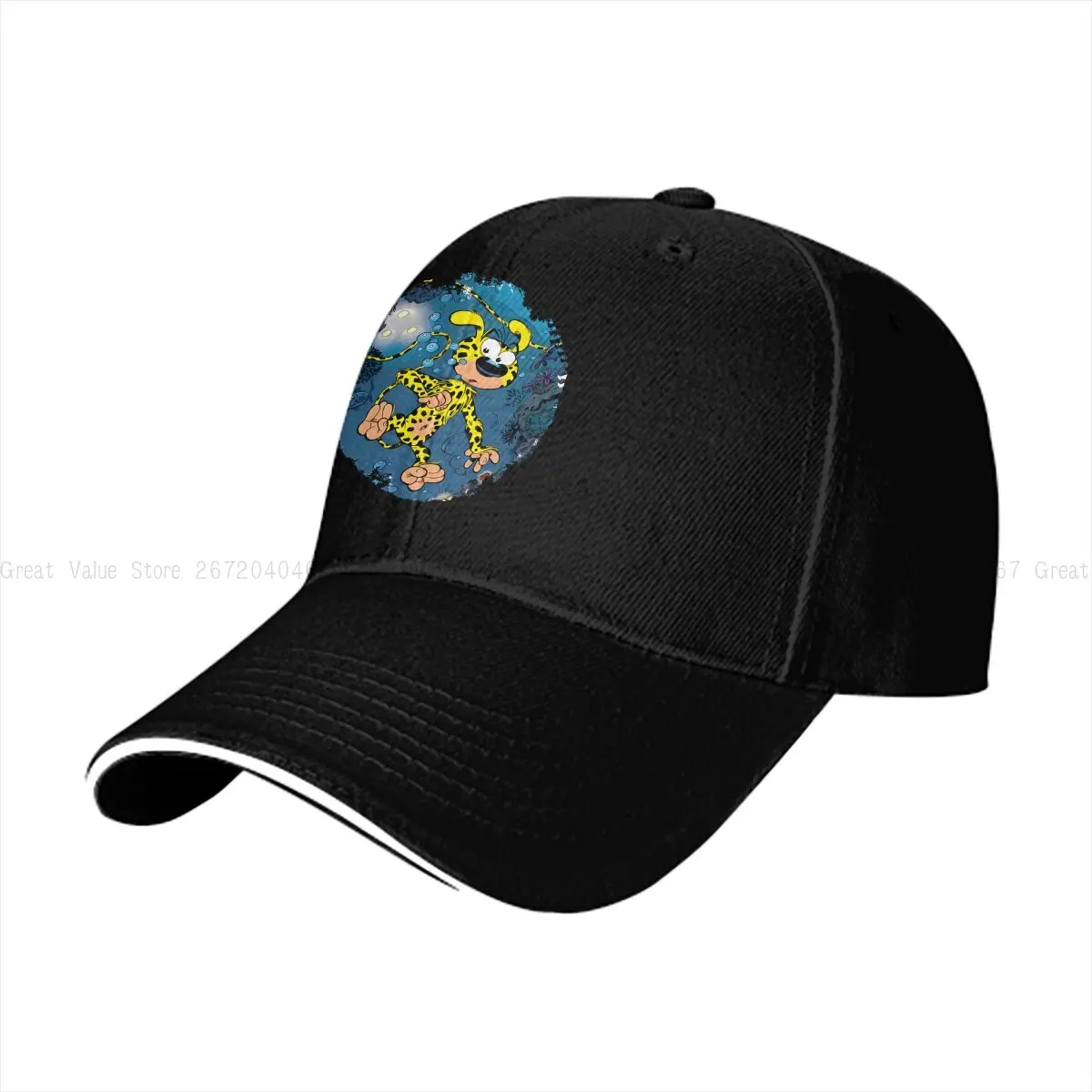 Pure Color Dad Hats Comics Cute  Gifts Men's Hat Sun Visor Baseball Caps Marsupilami Cartoon Peaked Cap