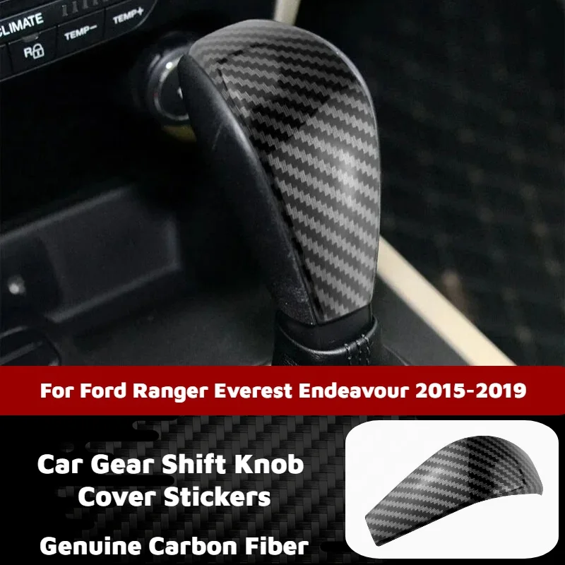 Car Gear Shift Knob Cover Stickers for Ford Ranger Everest Endeavour 2015 2016 2017 2018 2019 Styling Trim Interior Accessories