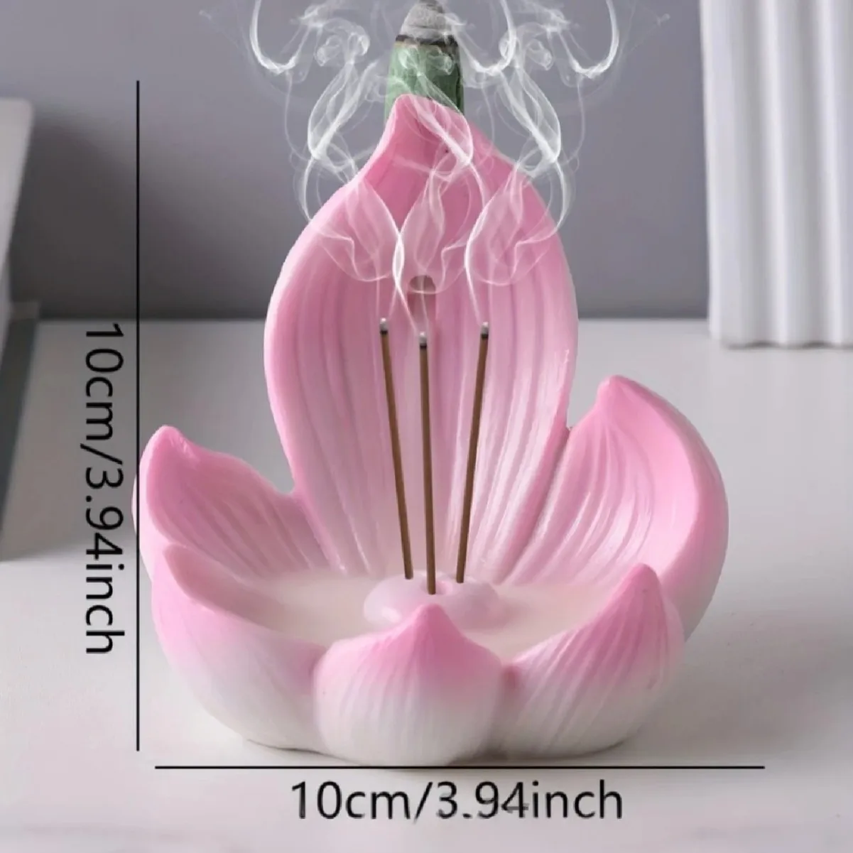 

Incense Burner Stick Holder Buddhism Yoga Studios Lotus Line Incense Plate Sandalwood Coil Base Temples Home Decoration