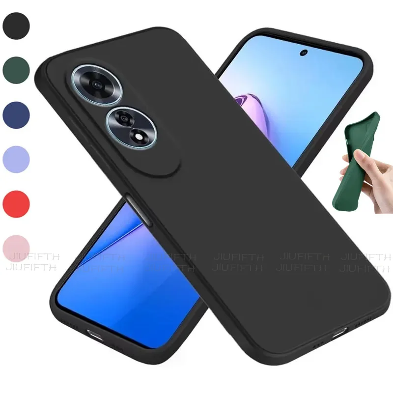 For OPPO A60 A40 A40M A80 A79 5G Flexible Liquid Silicone TPU Case A98 A78 A58 A38 A18 A3 Pro Protective Cover Coque Layer Cases