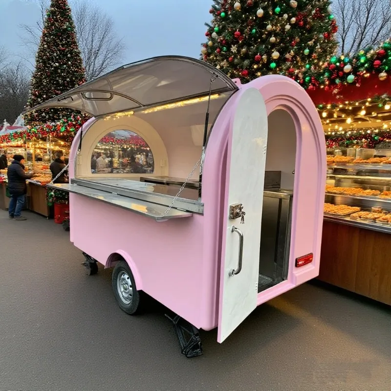 Outdoor Food Cart Street Lunch Kiosk Coffee Carts Mobile Food Trailer Food Truck Manufacturing for Outdoor Use