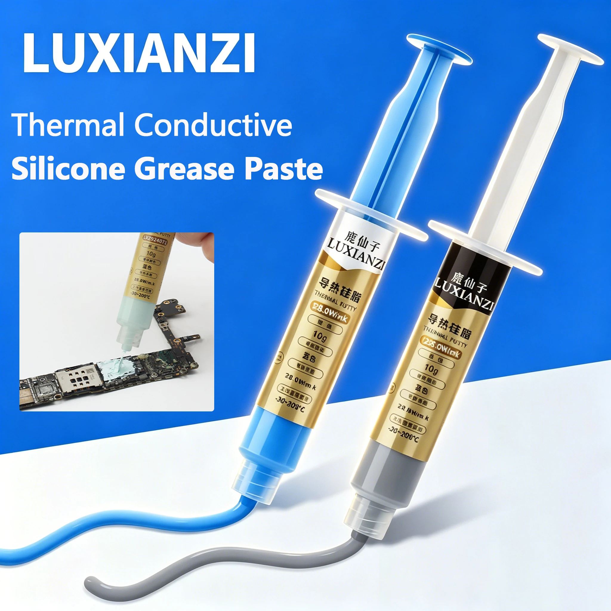 LUXIANZI 4/8/10W/mk Thermal Conductive Silicone Grease Phone Computer Repair CPU GPU Heat Sink Cooling Heat dissipating Paste