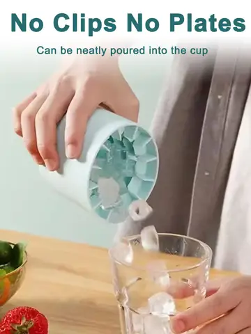 Food-grade silicone cylinder ice lattice ice making mold household kneading music ice bucket ice storage box ice cup quick freez