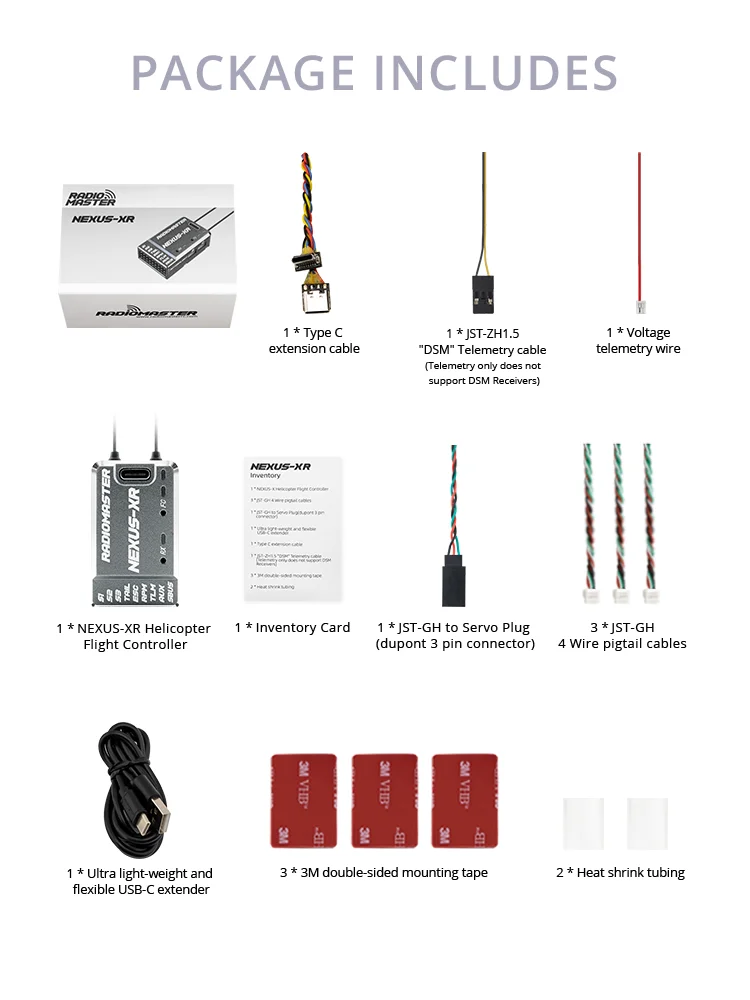 Radiomaster Nexus-XR Helicopter Flight Controller With Internal Receiver thumbnail 6