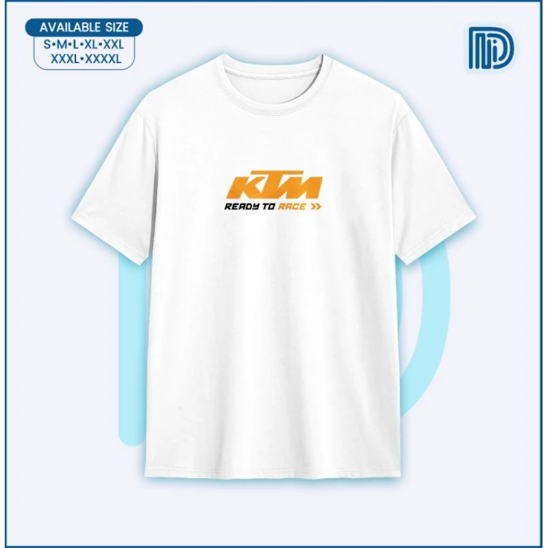 

Men's Vintage KTM Motocross T-Shirt Orange Helmet Print Summer Casual Streetwear Big Size Biker Graphic Tee
