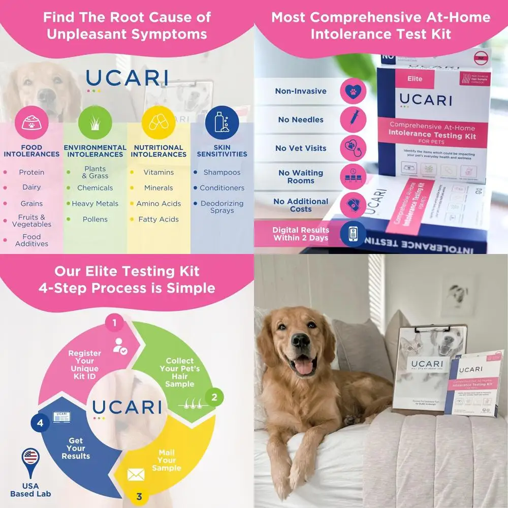 

Comprehensive Pet Allergy Test | Identifies Over 1000 Sensitivities | Fast 48-Hour Results | Hair Sample Analysis for Cats & Dog