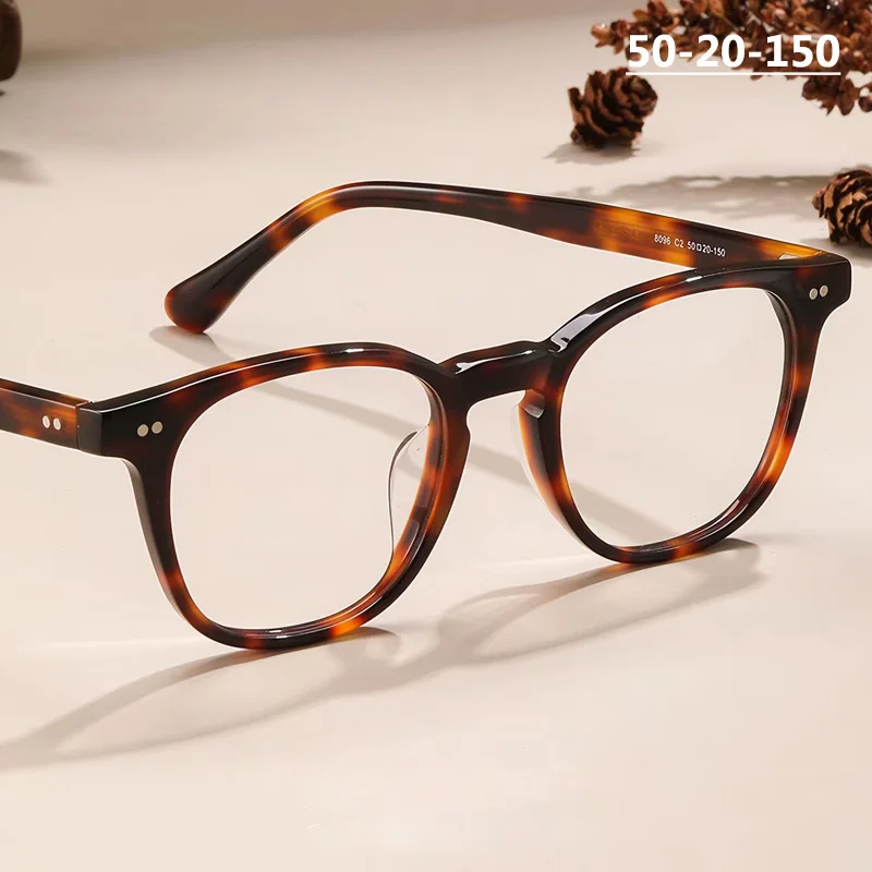 Japanese Design Square Glasses Frame Mens Handmade Acetate Retro Eyeglasses Women Fashion Spectacles Plate Eyewear High Quality