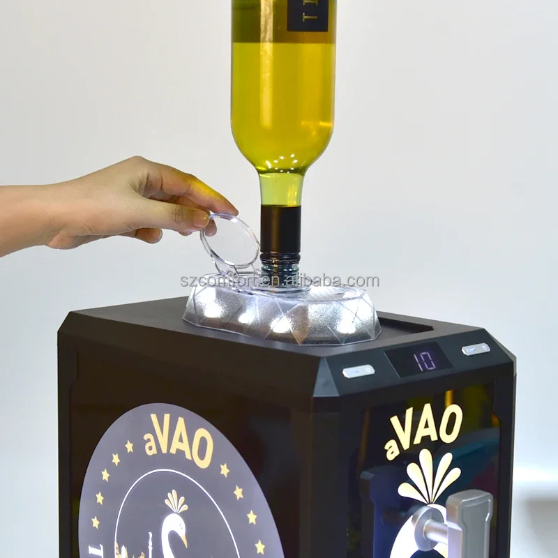 Clara Tools StoreNew Product Launches Black Single Bottle Wine Cooler Dispenser With Tap Wine CoolerClara Tools Store