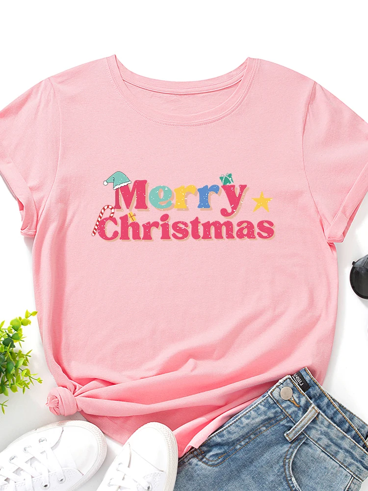 T-shirt in cotone da donna ort Sve rotonda Ne T-shirt con lettera Cisas estiva stampata in puro cotone sottile vestibilità ampia