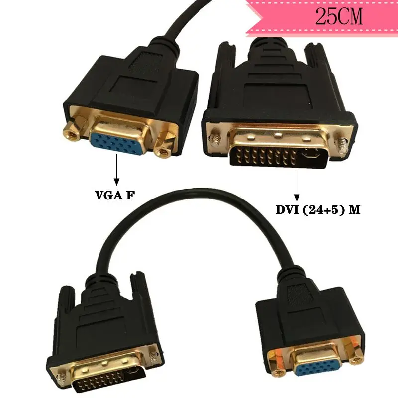 

VGA Female To DVI (24+5) Male, Graphics Card Interface Conversion Cable, Monitor Connected To Independent Graphics Card Cable