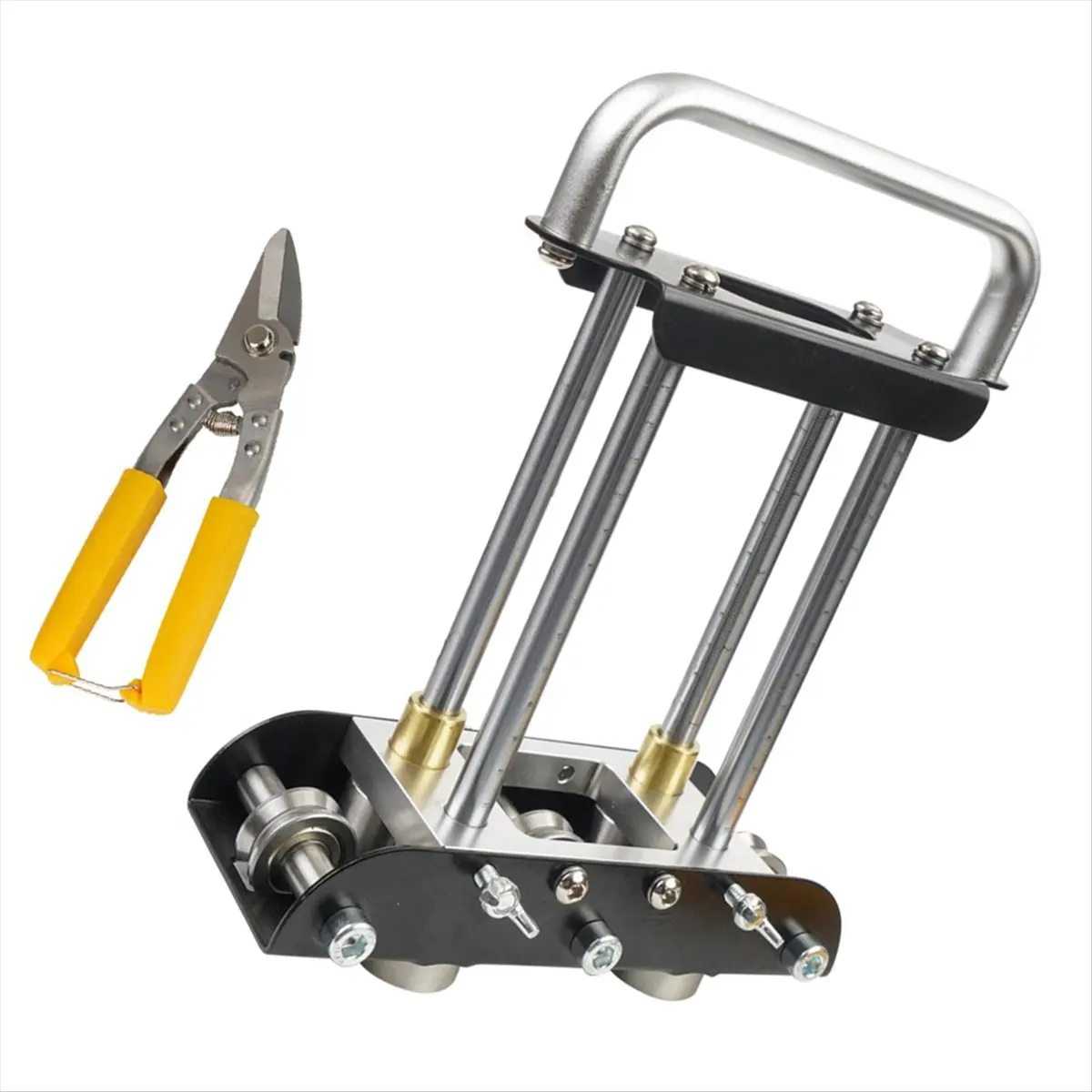 Y69A Lightweight Version Press Brake Edge Roller Bending Tool for Rain Diverter&Making Folding Edges for Various Metal Roof,C