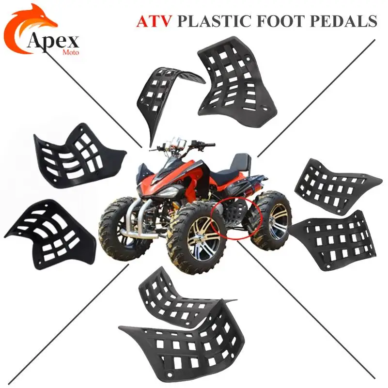 

Foot Rest Splash Guard for 250cc EEC JLA-21B,JLA-923 ATV Plastic Left and Right Pedal