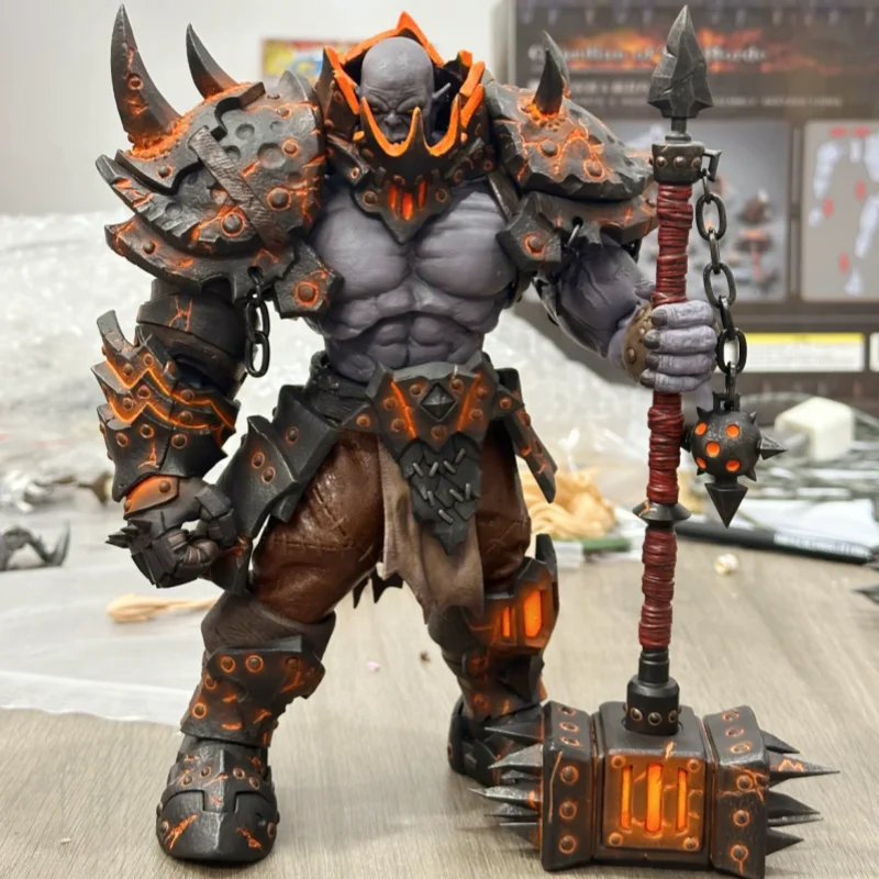 Original 1/10 escala Greyknight Wow Orc No.05 Magma Forgemaster guardián de la horda gris Kniaht conjunto completo regalos de juguetes de Navidad