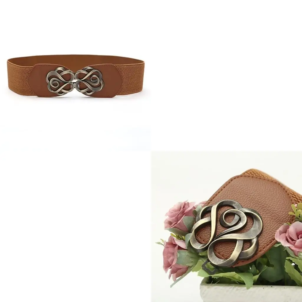 

Универсальная поясная цепочка с большой пряжкой, ремень из искусственной кожи для женщин, повседневная одежда для выпускного и