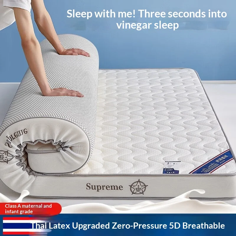 Thick Latex Memory Foam Mattress Pad Foldable Single Twin Student Dorm Tatami Soft Sponge Bed Topper Portable Bedroom Furniture