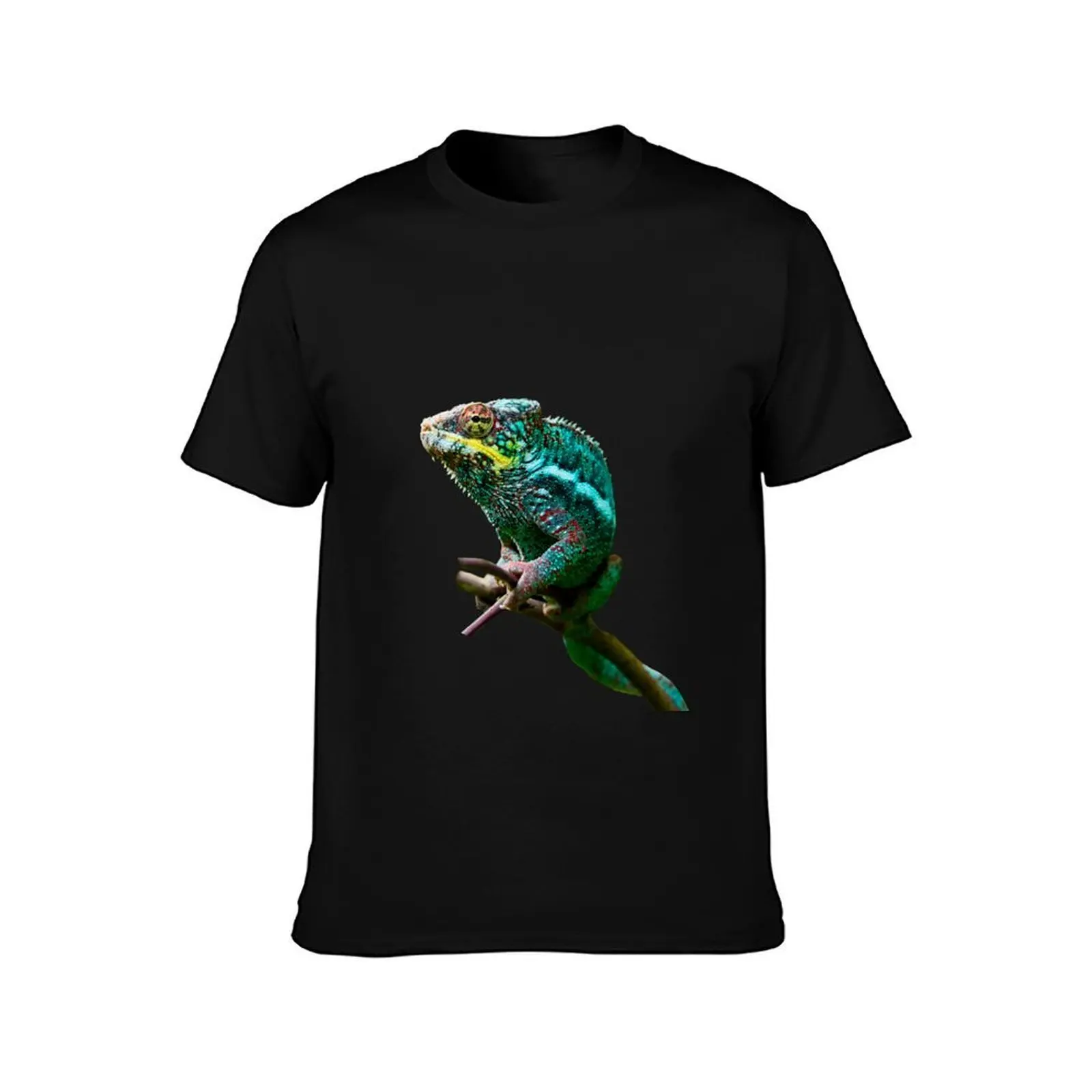 Chameleon / Swiss Artwork Photography T-Shirt Large Size Short Sleeve T-Shirt