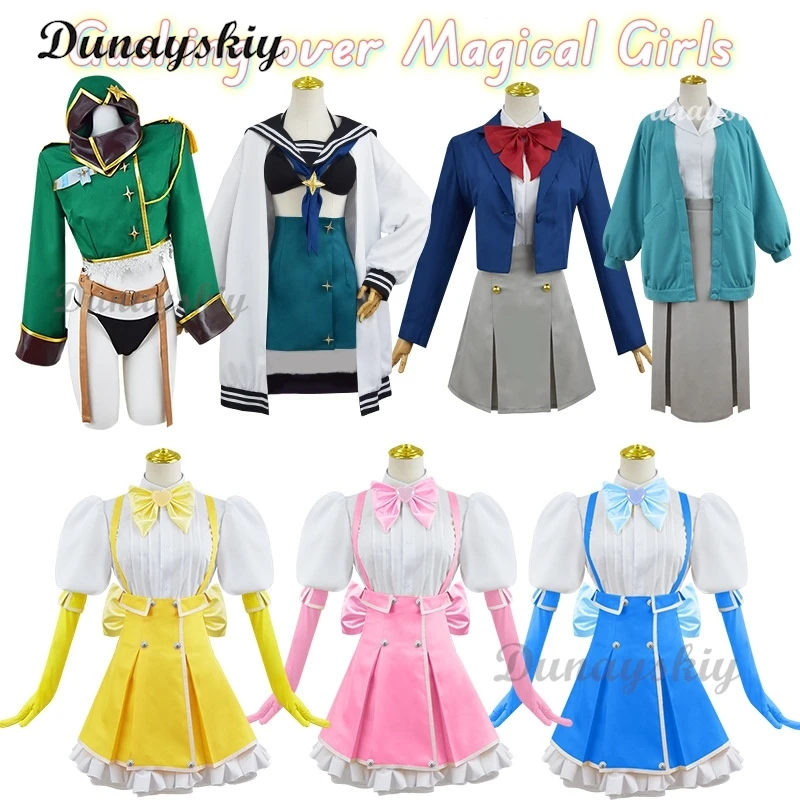 

Gushing over Magical Girls Cosplay School Uniform Hanabishi Haruka Minakami Sayo Tenkawa Kaoruko Akoya Matama Araga Kiwi Set