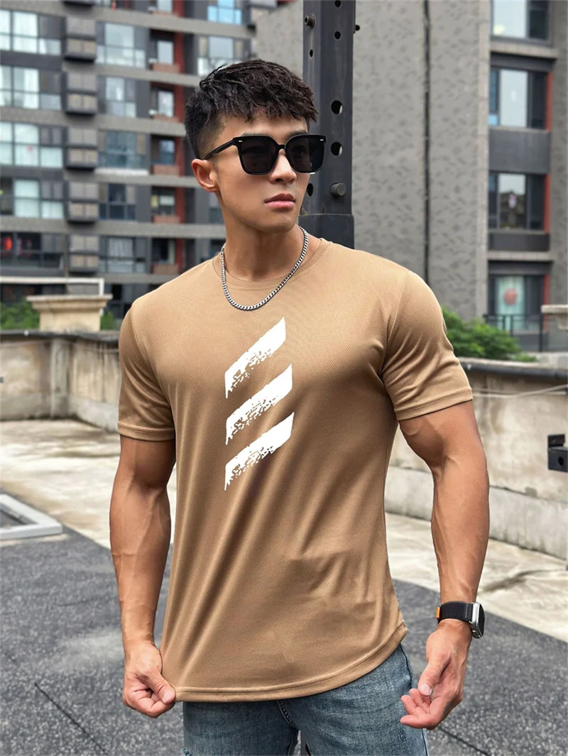 Maglietta Fitness manica corta estiva Running gym basket T Shirt Workout Casual top di alta qualità maglietta sportiva abbigliamento uomo