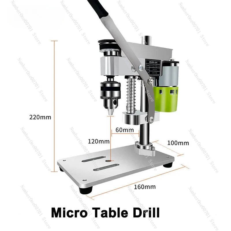 

Mini Drill Press Machine - High Precision DC Variable Speed Electric Punch for Tabletop Drilling & Repair