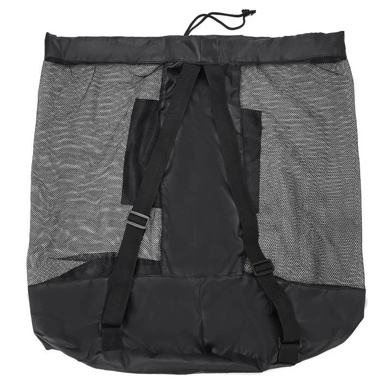 Mesh Bag Adjustable Drawstring Soccer Storage Bags Waterproof Sports Ball Pack Volleyball Football Pocket Easy To Use Black