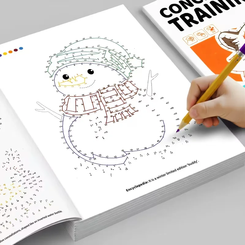 48 Pages Connect-the-dots Book, Connect The Dots To Form Pictures, Fun Activity Book, Fine Motor Skills Training