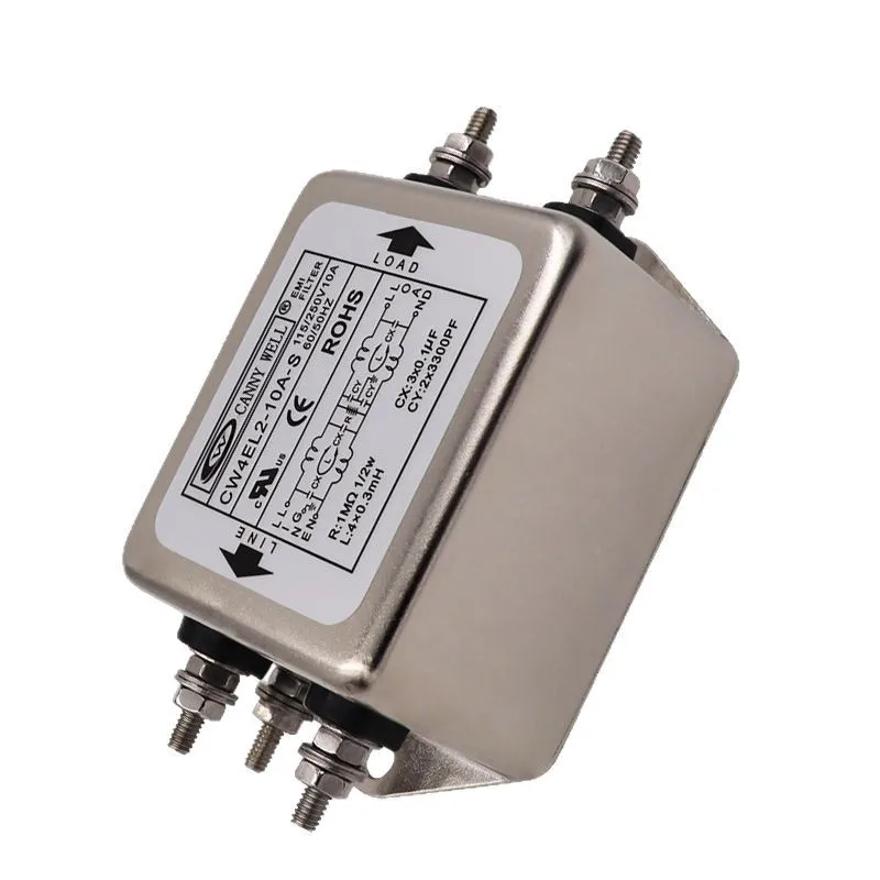 CW4EL2 10A 20A 30A 40A S Filtro EMI a Doppio Stadio, Unità di Filtraggio Monofase 220V AC per Convertitore di Frequenza