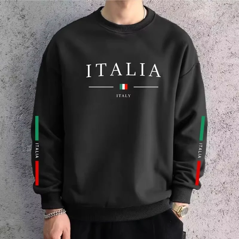 

Daily Casual Hot Sales Autumn Winter Men's Sweatshirts Print O-Neck High Quality Man Popular Sports Pullover Jogging Simplicity