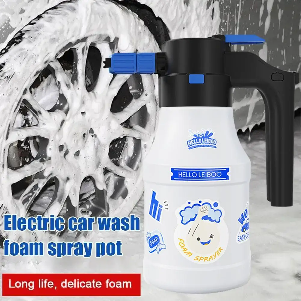 

Electric Foam Sprayer Foaming Pump For Car Wash 1.5L USB Rechargeable Watering Can Home Snow Foam Blaster Water Sprayer