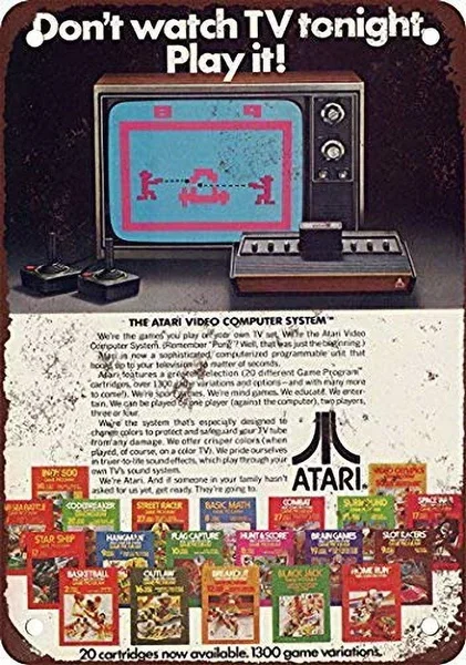 Atari Video Computer System Tin Sign art wall decoration,vintage aluminum retro metal sign