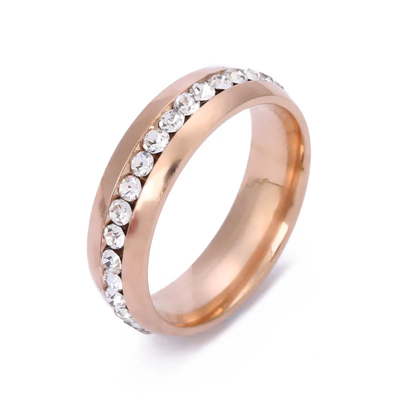 Slimming Bodybuilding Ring Rings a Row of Circle Rhinestone Diamond-Studded Ring Exquisite Five Colors Optional