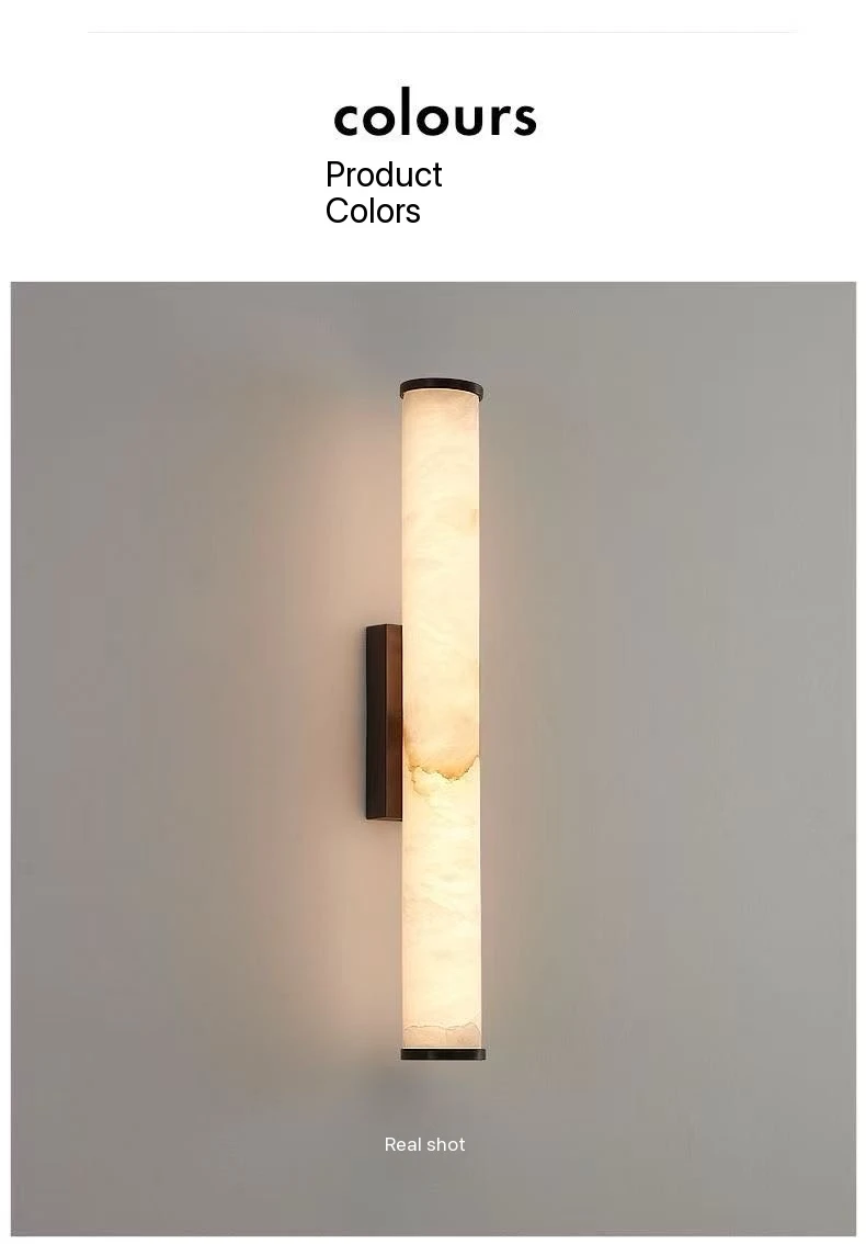 Modern Copper and Black Wall Lamp Faux Marble Wall Light for Entryway Bedroom Dining Room Hallway Home Decor Lighting