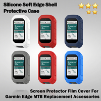 Silicone Soft Edge Shell Protective Case Screen Protector Film Cover For Garmin Edge MTB Replacement Accessories