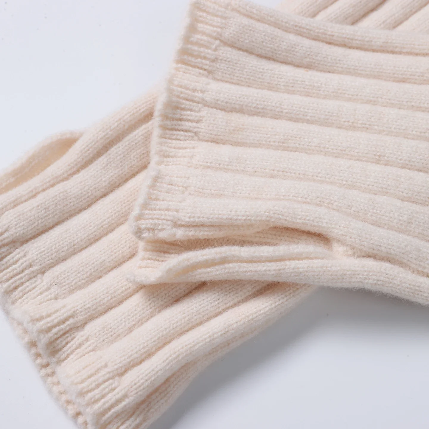 Women 100% Pure Wool Ribbed Knit Leg Warmers Y2K Style Stacked Leg Cuffs Autumn Winter Thermal Knee Warmers Daily Outfit - view 5