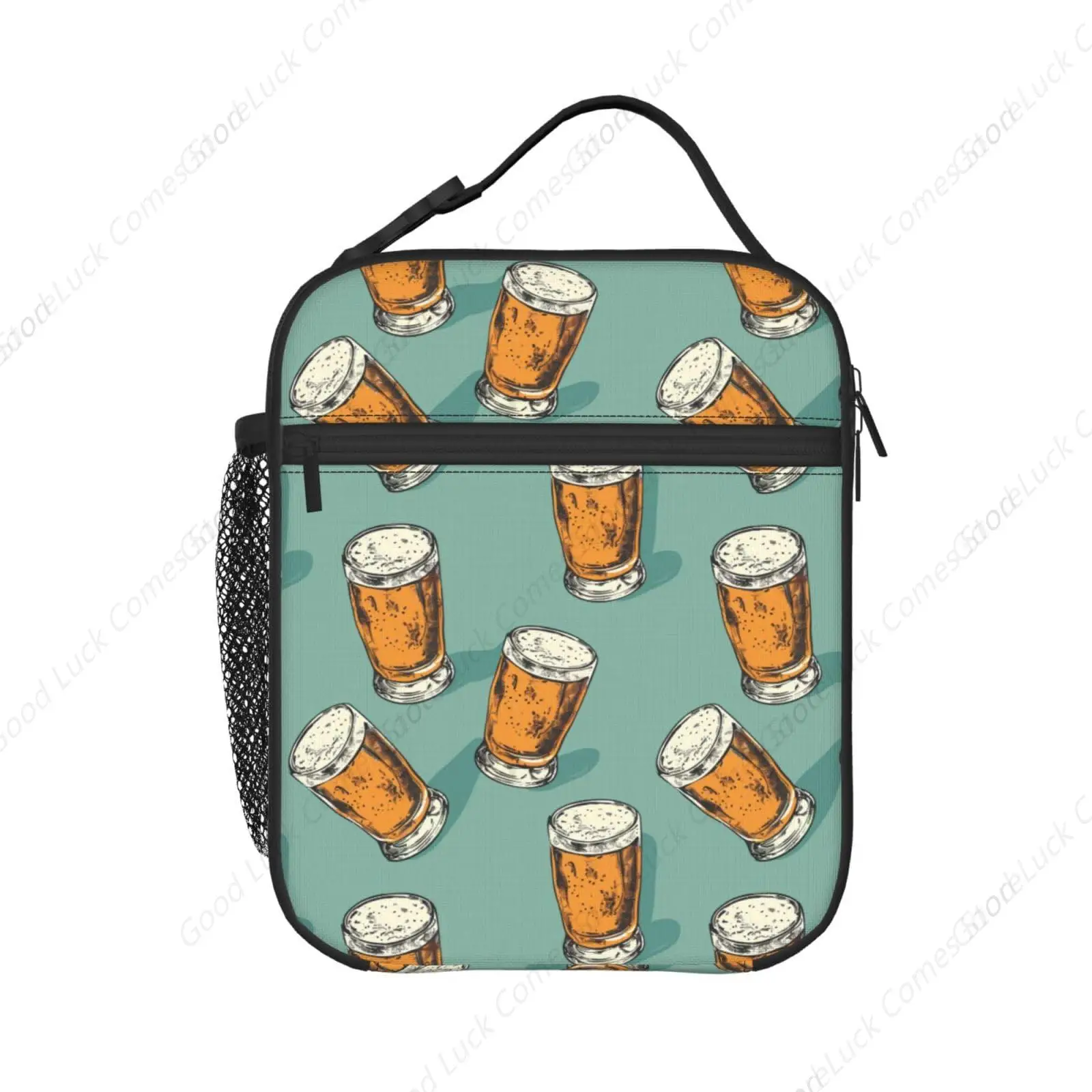 

Beer Lunch Box - Insulated Lunch Bags for Boys/Girls/Women/Men Detachable Handle Lunchbox Meal Tote Bag
